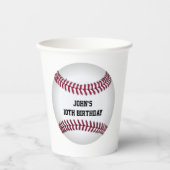 Gobelets En Papier Baseball Custom Anniversaire (Recto)