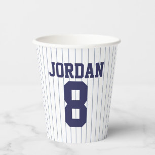 Gobelets En Papier Baseball Jersey - Sports Thème Anniversaire