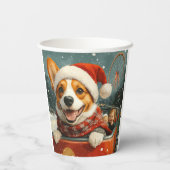 Gobelets En Papier Basenji Dog Roller Dessous de verre Noël (Verso)