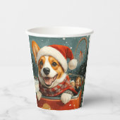 Gobelets En Papier Basenji Dog Roller Dessous de verre Noël (Recto)