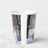 Gobelets En Papier Basenji Laisser neiger Noël (Gauche)