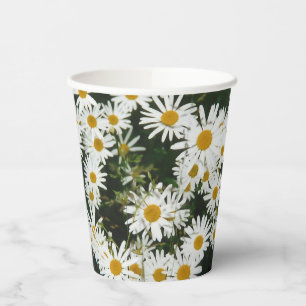 Gobelets En Papier Basière à oeil blanc, prairie à marguerite de la l