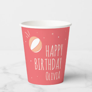 Gobelets En Papier Basket-ball Anniversaire Fête Personnalisée