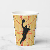 Gobelets En Papier Basket-ball Court Design Paper Cup (Verso)