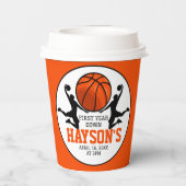 Gobelets En Papier Basketball première année bas 1er anniversaire (Verso)