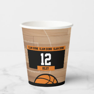 Gobelets En Papier Basketball Slam Dunk Anniversaire
