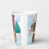 Gobelets En Papier Basset Hound Chien dans la neige Maison de Chien d (Gauche)