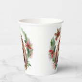 Gobelets En Papier Basset Hound Festive Wreath de Noël Pup (Gauche)