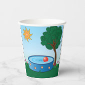 Gobelets En Papier Bassin Enfants Sous Un Arbre (Recto)