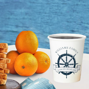 Gobelets En Papier Bateau de croisière sur mesure Roue nautique Vinta