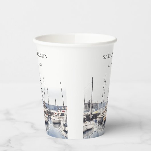 Gobelets En Papier Bateaux côtiers en boue à Harbour Mariage (Gauche)