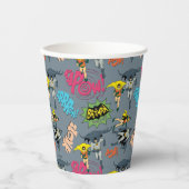 Gobelets En Papier Batman Et Robin Motif Action (Recto)