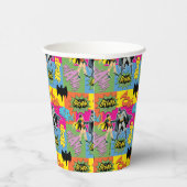 Gobelets En Papier Batman et Robin | Motif de poignée de main d'actio (Droite)