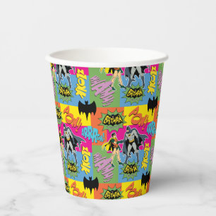 Gobelets En Papier Batman et Robin   Motif de poignée de main d'actio