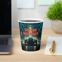 Batman Joyeuses tasses de papier pour l'anniversai