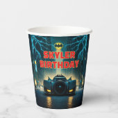 Gobelets En Papier Batman Joyeuses tasses de papier pour l'anniversai (Verso)