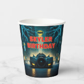 Gobelets En Papier Batman Joyeuses tasses de papier pour l'anniversai (Recto)
