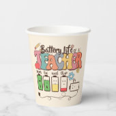 Gobelets En Papier Batterie à vie de l'enseignant (Verso)