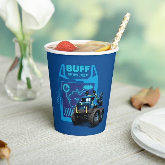 Gobelets En Papier Batwheel™ Buff - Le Camion Bat (Insitu)