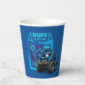 Gobelets En Papier Batwheel™ Buff - Le Camion Bat (Recto)