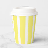 Gobelets En Papier Beach Club Cabana Jaune Fête d'Anniversaire (Verso)