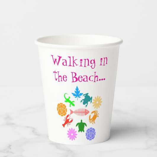 Gobelets En Papier Beach Creatures (Verso)