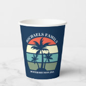 Gobelets En Papier Beach Family Reunion Sunset Island Custom Party (Recto)