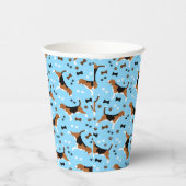 Gobelets En Papier Beagle Chasse Chien Beagle Motif mou (Droite)