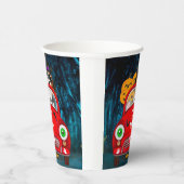 Gobelets En Papier Beagle Chien voiture voiture effrayant Halloween (Droite)