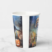 Gobelets En Papier Beagle d'Halloween avec peur Citrouille (Gauche)