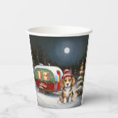 Gobelets En Papier Beagle d'hiver Caravan Christmas Adventure (Verso)