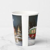 Gobelets En Papier Beagle d'hiver Caravan Christmas Adventure (Droite)