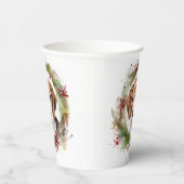 Gobelets En Papier Beagle Noël Wreath Festive Pup (Droite)