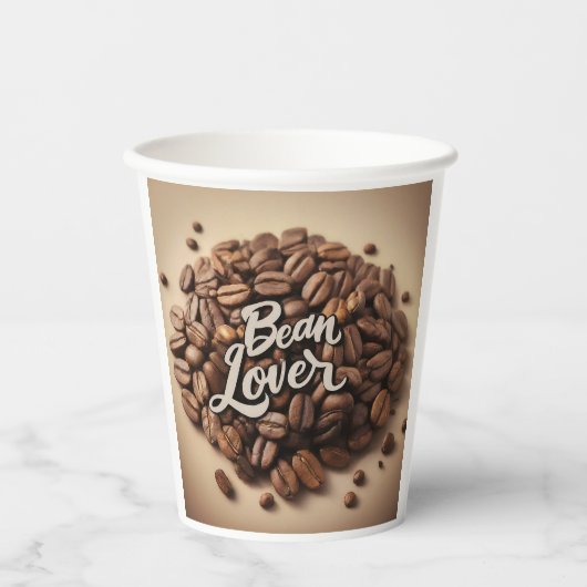 Gobelets En Papier Bean Lover Coffee Beans (Recto)