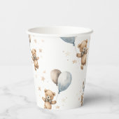 Gobelets En Papier Bear en Teddy mignonne et Baby shower de garçon de (Verso)