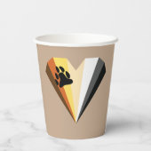 Gobelets en papier Bear Heart Pride (Verso)