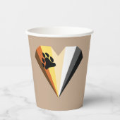 Gobelets en papier Bear Heart Pride (Recto)