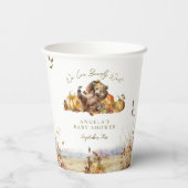 Gobelets En Papier Bearly Wait Fall Baby shower d'aquarelle bois (Verso)