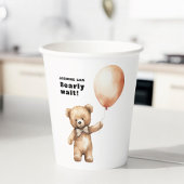 Gobelets En Papier Bearly wait thème baby shower classique