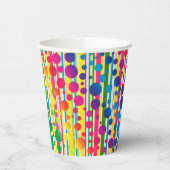 Gobelets En Papier [Beatnik Bubbles] Retro Polka Dot Stripes (Gauche)