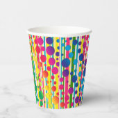 Gobelets En Papier [Beatnik Bubbles] Retro Polka Dot Stripes (Droite)