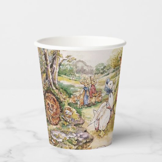 Gobelets En Papier Beatrix Potter Cute Peter et ses amis (Recto)