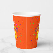 Gobelets En Papier BEAU 50E ANNIVERSAIRE D'Orange (Droite)