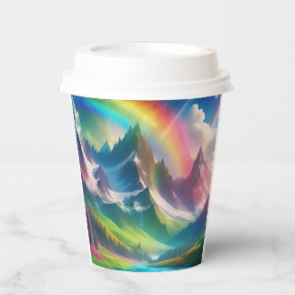 Gobelets En Papier Beau arc-en-ciel Imaginaire royaume