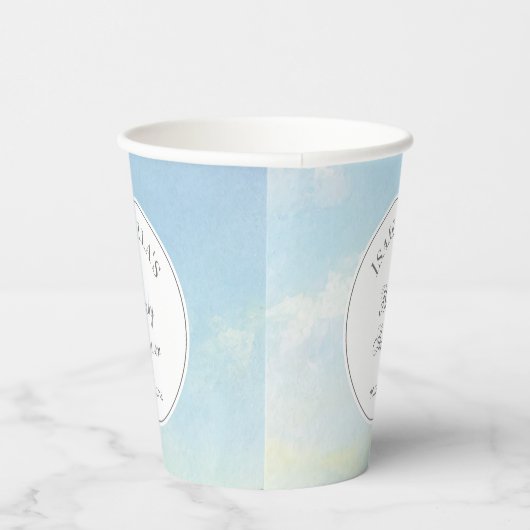 Gobelets En Papier Beau ciel et nuages Nuage Neuf Baby shower (Droite)