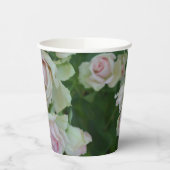 Gobelets En Papier Beau jardin rose clair roses (Gauche)