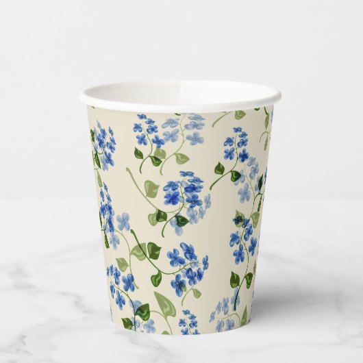 Gobelets En Papier Beau motif fleuri sans soudure (Gauche)