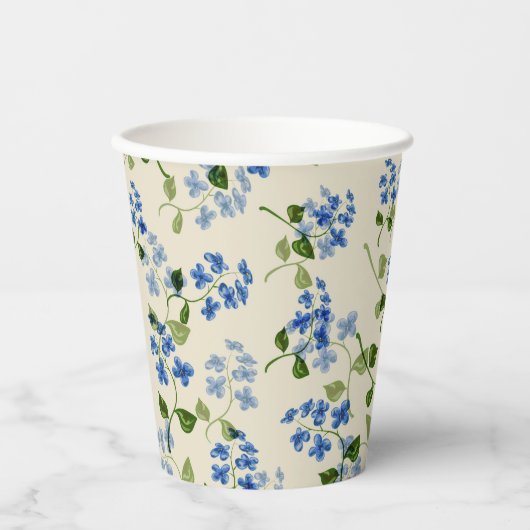 Gobelets En Papier Beau motif fleuri sans soudure (Recto)