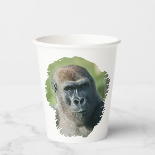 Gobelets En Papier Beau retour noir Gorilla (Recto)