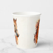 Gobelets En Papier Beau Sorrel Horse Portrait (Droite)